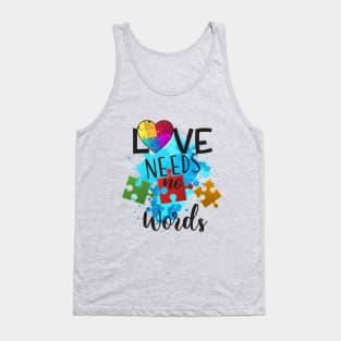 autism heart love Tank Top